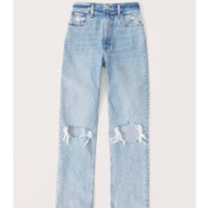 Abercrombie Ultra High Rise 90s Straight Jean 25 Extra Short